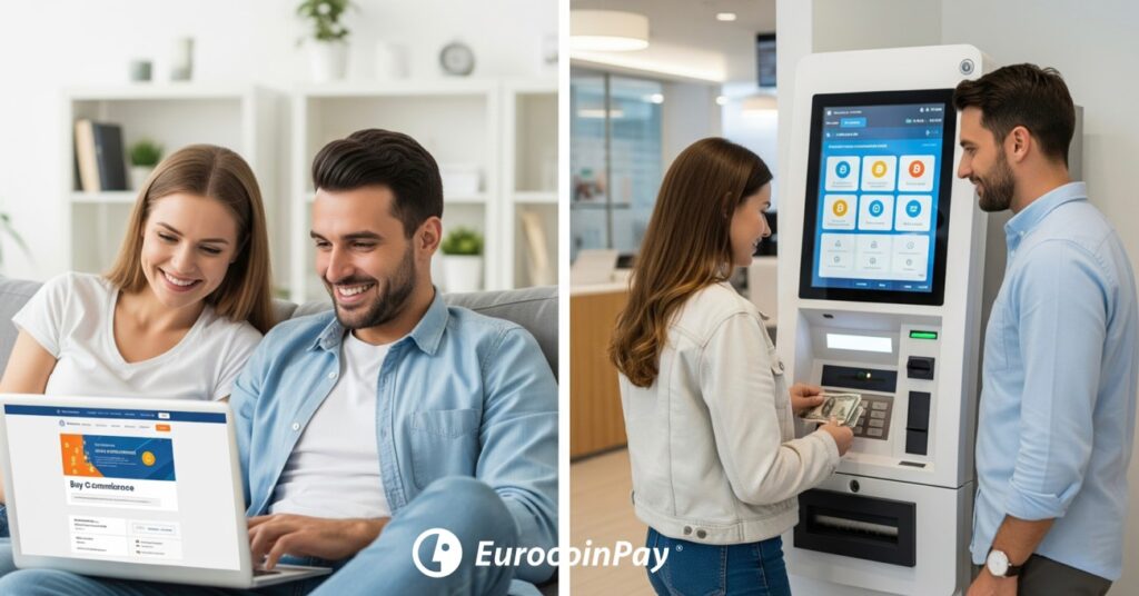 Exchange con app de pagos vs. Métodos físicos de compra de criptomonedas