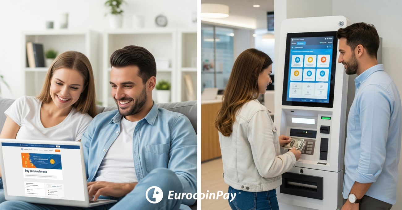 Exchange con app de pagos vs. Métodos físicos de compra de criptomonedas